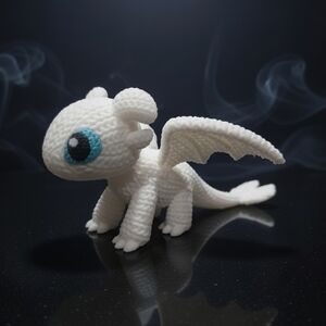White Dragon Plush Toy for Small Pets